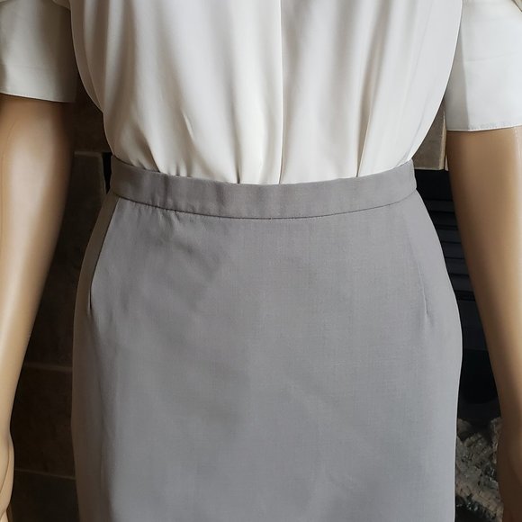 GIORGIO ARMANI, gray/tan skirt - size: 12 (Italy 48) - Picture 6 of 10